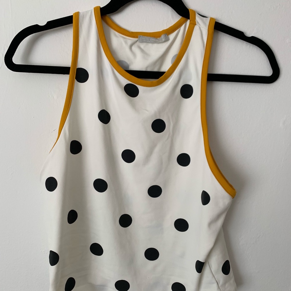 NWOT Zara polka dot top